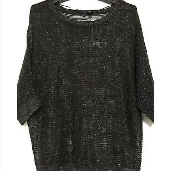 ✨ Apt 9 Black & Gold Open Stitch Dolman Pullover ✨ - Picture 5 of 7